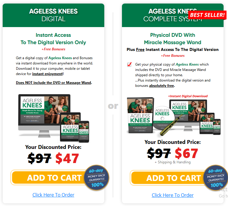 Ageless Knees Order